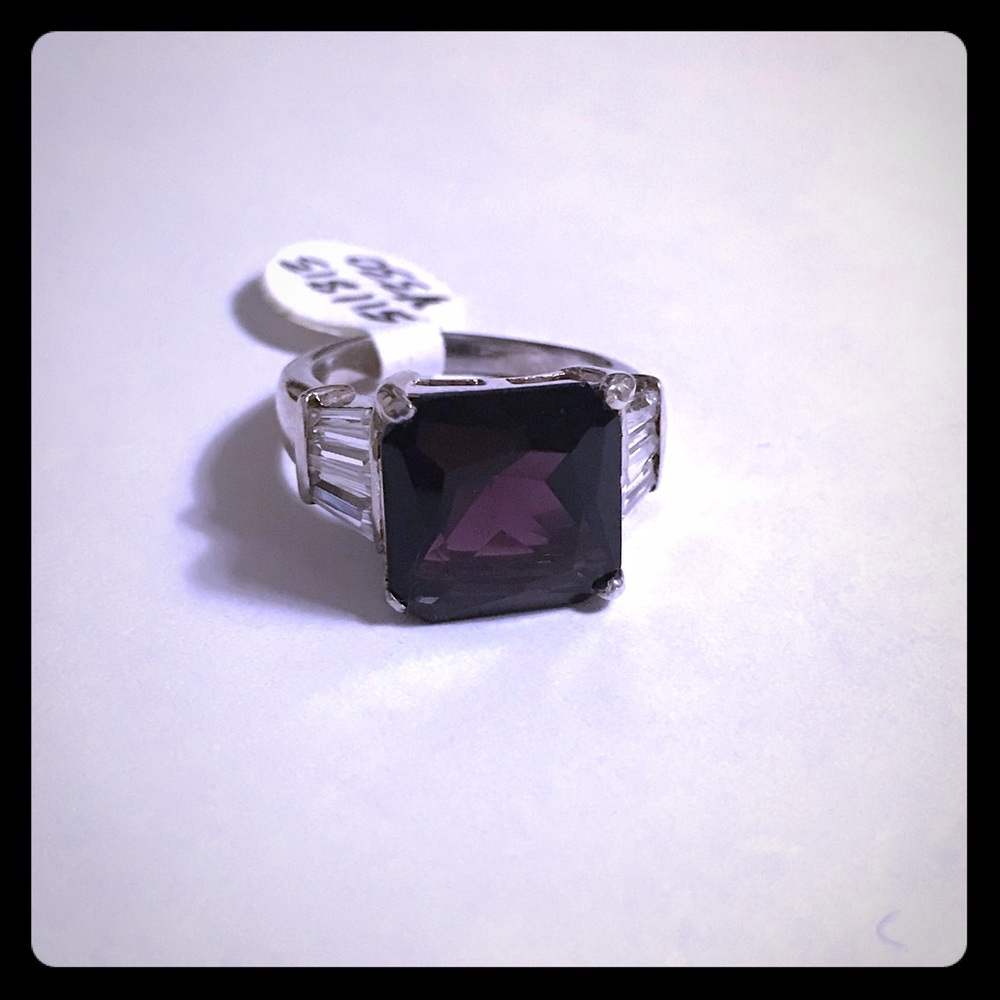 Sterling Silver & Cubic Zirconium Ring 6.25
